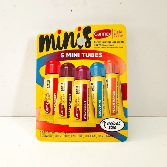🔮3/$15 Carmex Daily Care Minis Lip Balm Tubes with SPF 15 - Picture 1 of 8